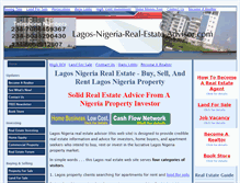 Tablet Screenshot of lagos-nigeria-real-estate-advisor.com